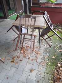 Zestaw stół z krzeslami barowy