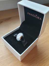 Charms Pandora białe szkło Murano