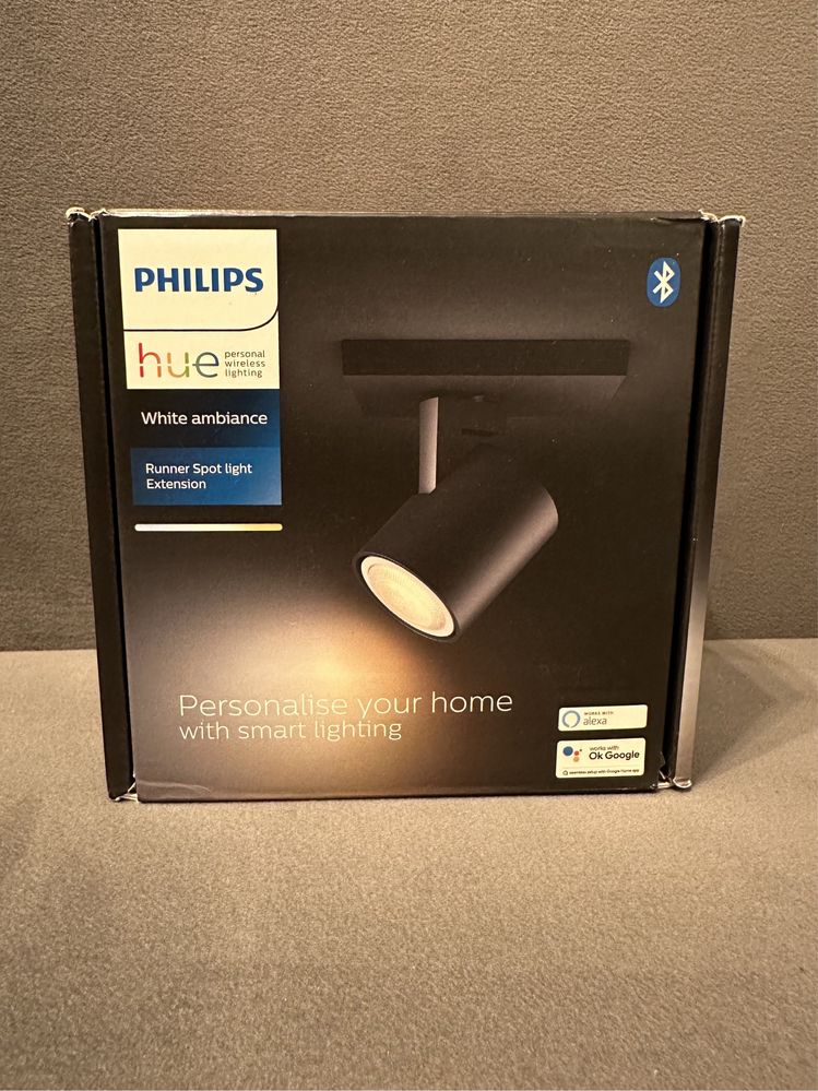 Philips hue Runner - reflektor, kinkiet gu10 (czarny)
