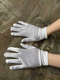 Rękawiczki komunijne białe nowe dla chłopca i dziewczynki uniwersalne