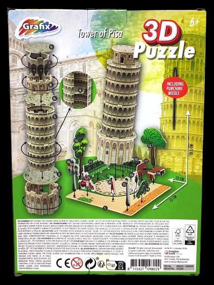 Piankowe puzzle 3D Krzywa Wieża w Pizie