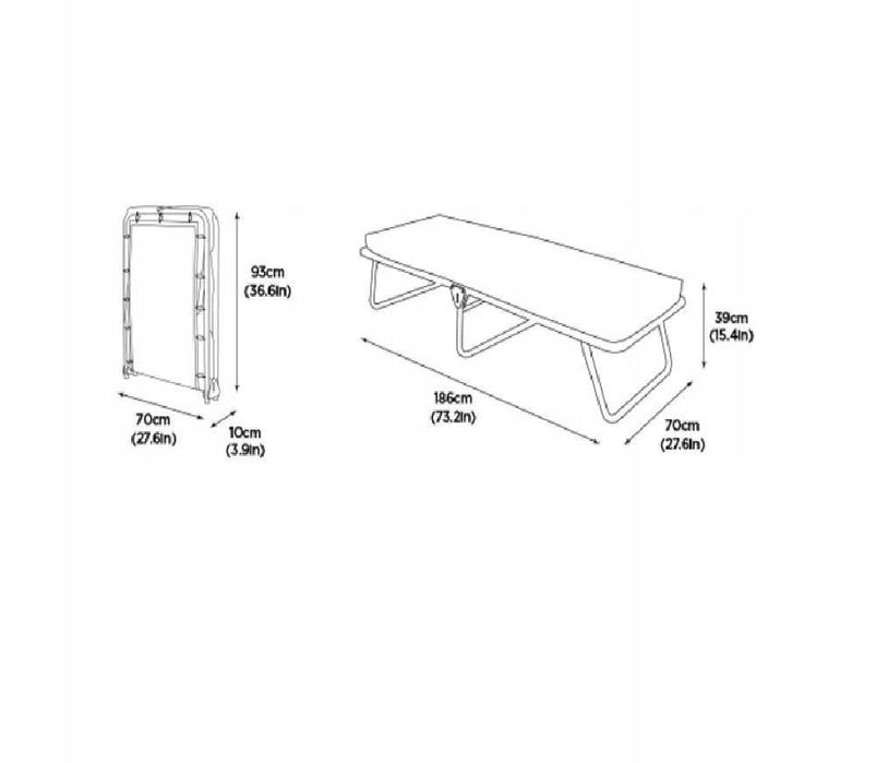 Łóżko polowe z materacem JAY-BE