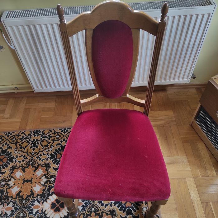 Krzesła drewniane tapicerowane 10 sztuk