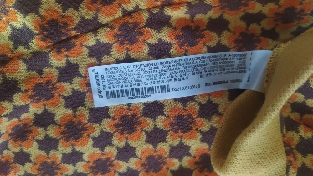 Штани міні кльош з геометричним жаккардом - Різнокольорові Zara