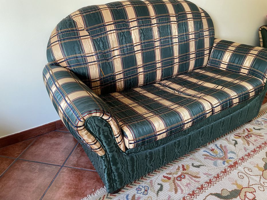 Conjunto 2 sofas individual e sofá cama
