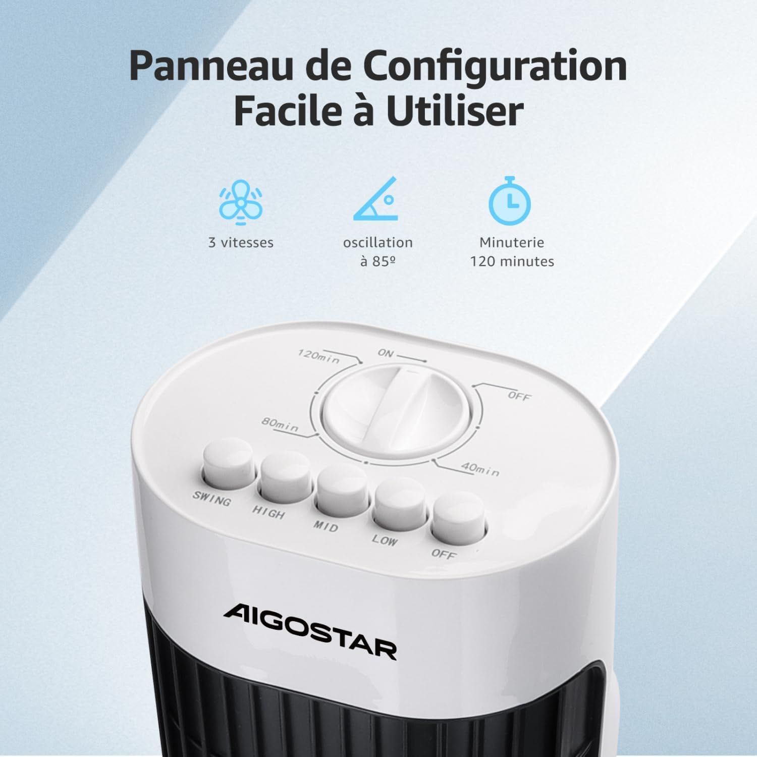 Mechaniczny Wentylator Wieżowy Aigostar BEN 45W