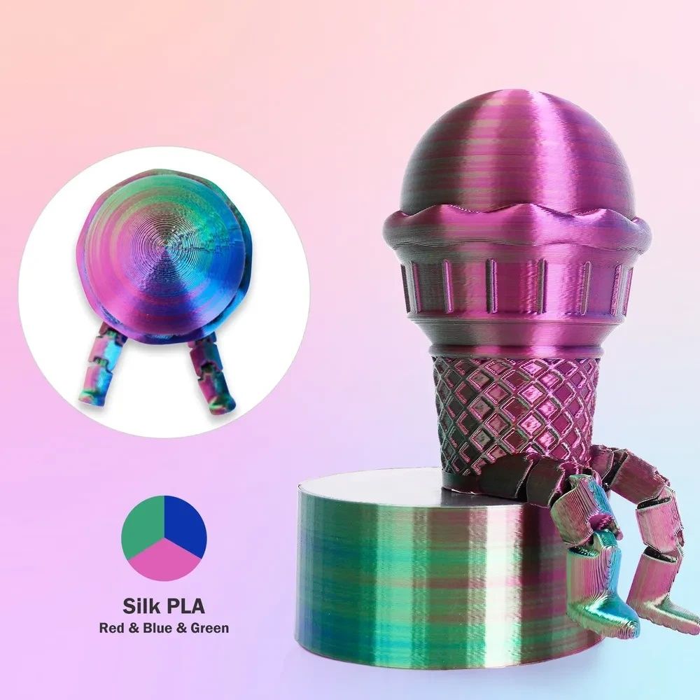 Пластик Філамент для 3д друку ERYONE PLA Silk триколірний Sunlu