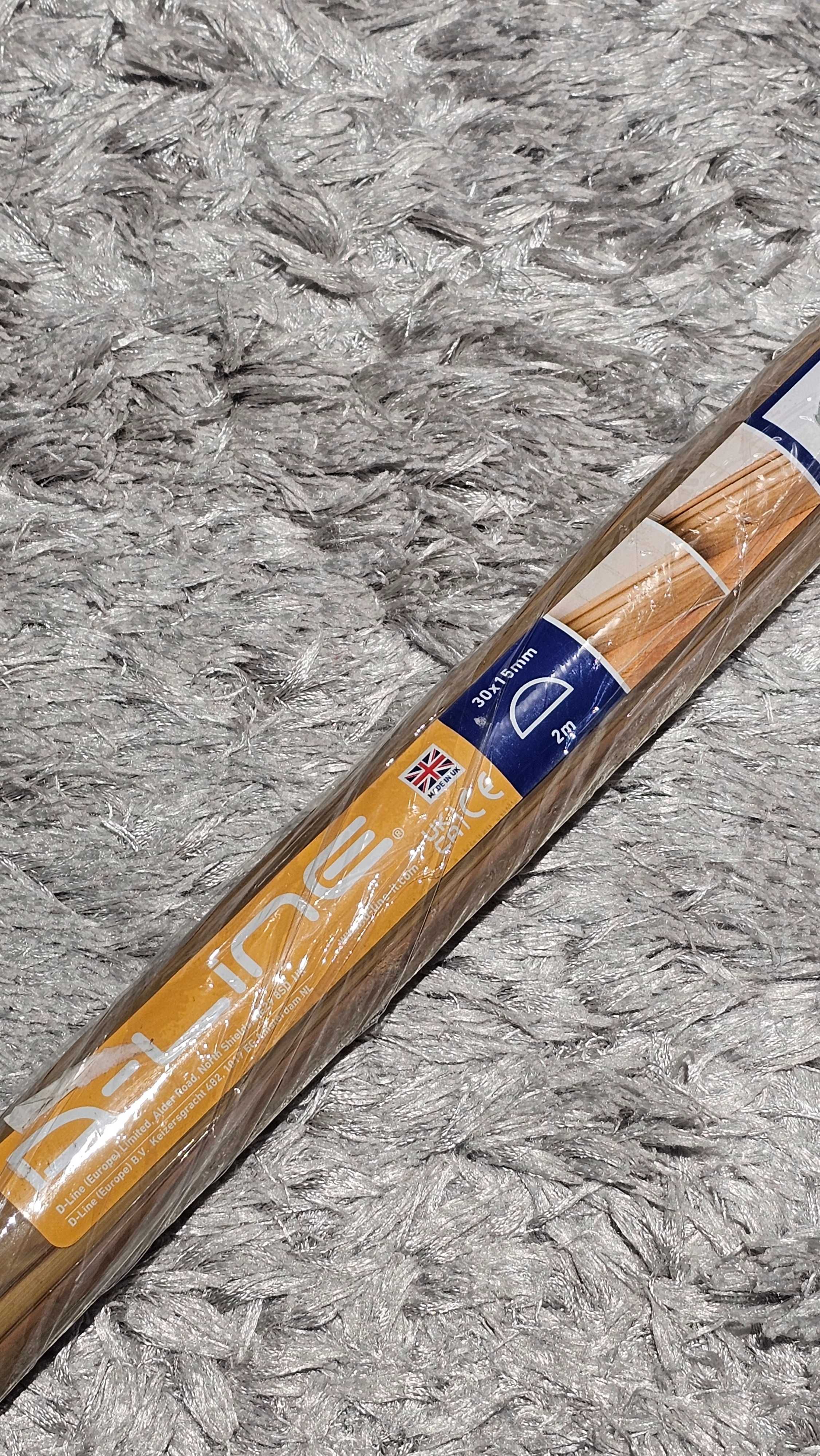Calha semi-circular 2M 30X15mm madeira NÃO FAÇO ENVIO