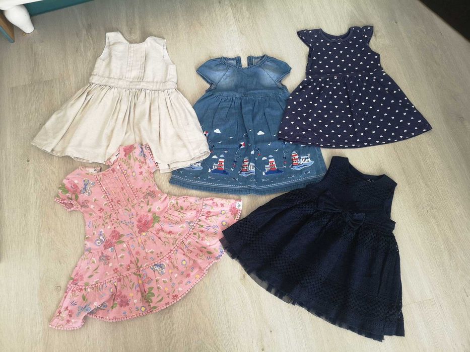 Paka 86-92 sukienki koszulki tshirt spódniczki tiul szefowa tatuś mówi