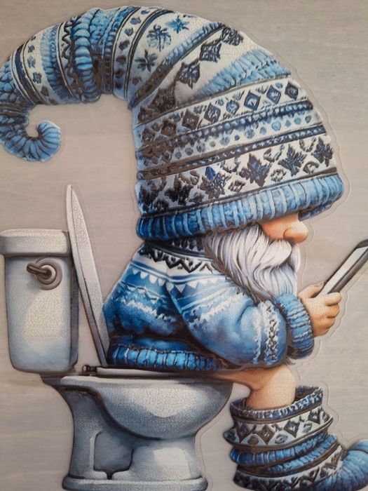 Naklejka na WC do łazienki świąteczna dekoracja