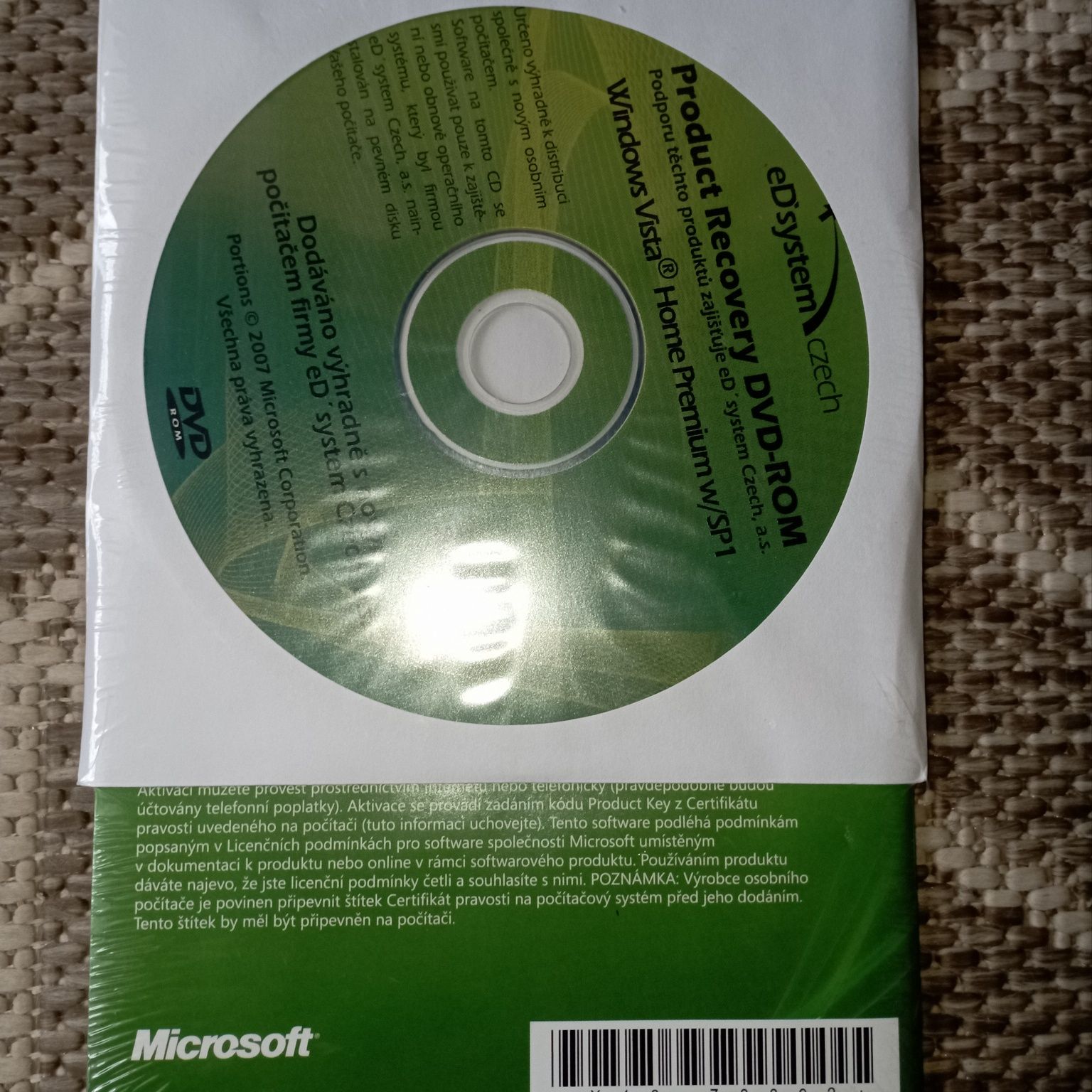 Ліцензія з диском - Windows Vista Home Premium 32 Bit