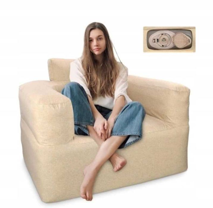 Nadmuchiwana sofa ze wbudowaną pompką