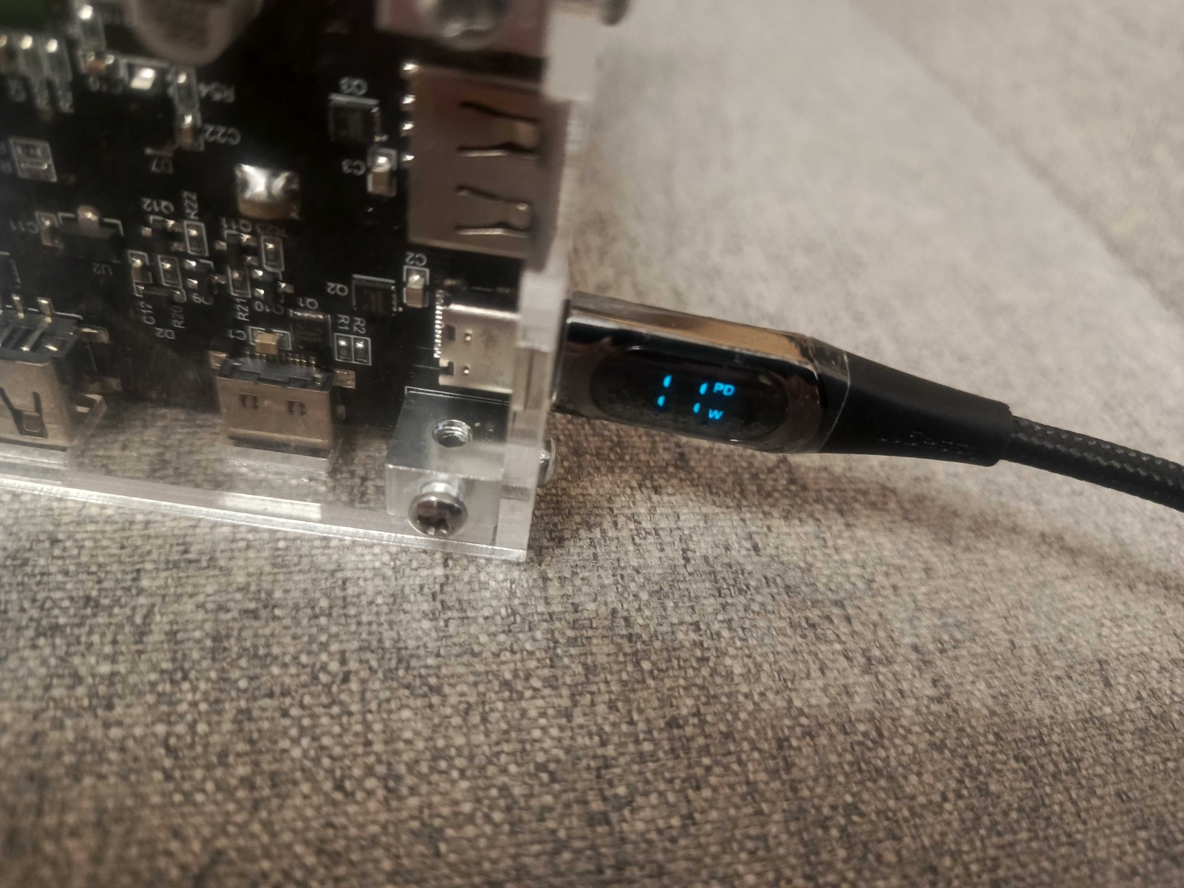 Essager кабель 100W PD3.0 USB-C-C з LED екраном 2м