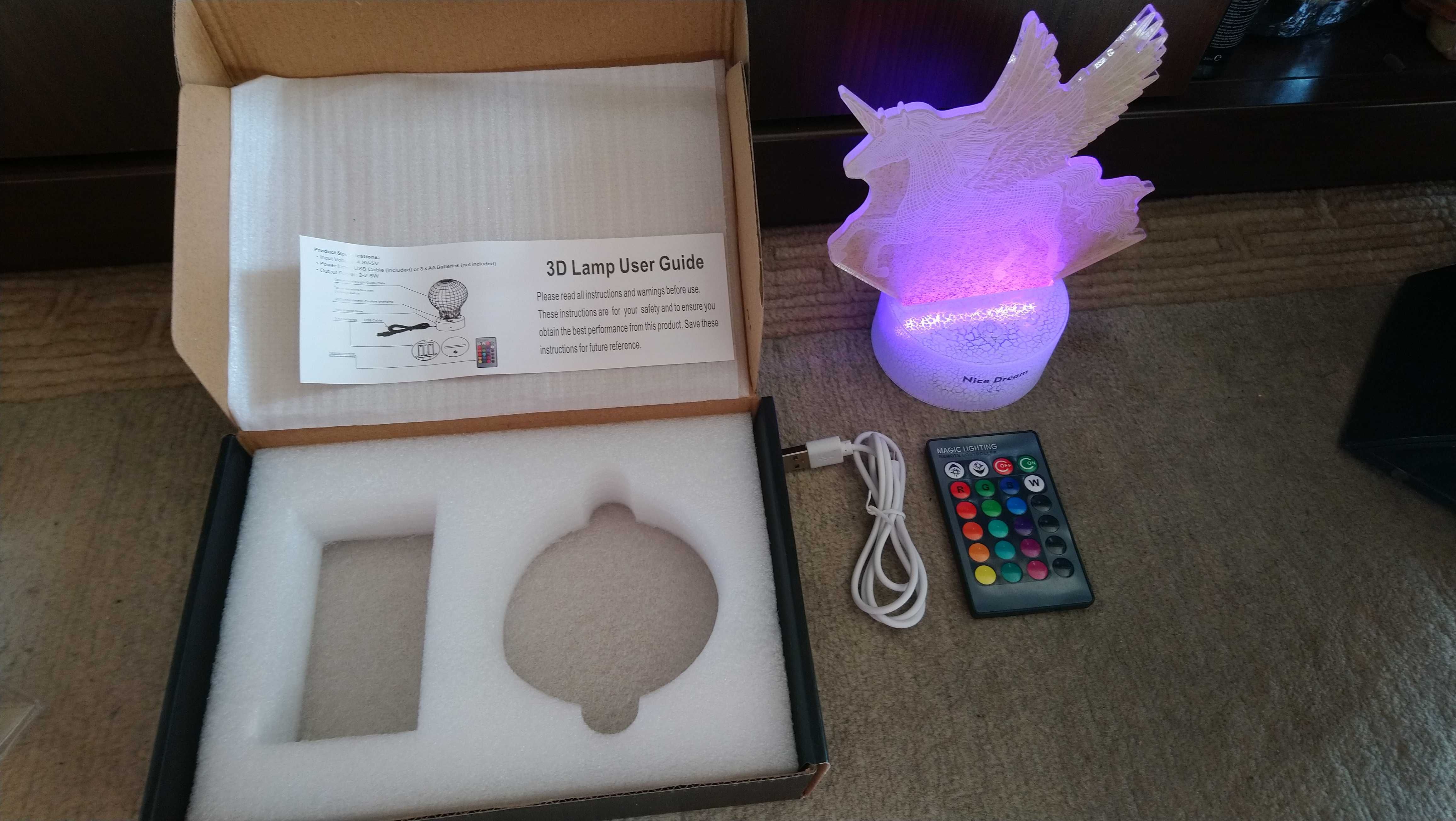 Lampka 3D do pokoju dziecinnego z motywem DINOZAURÓW