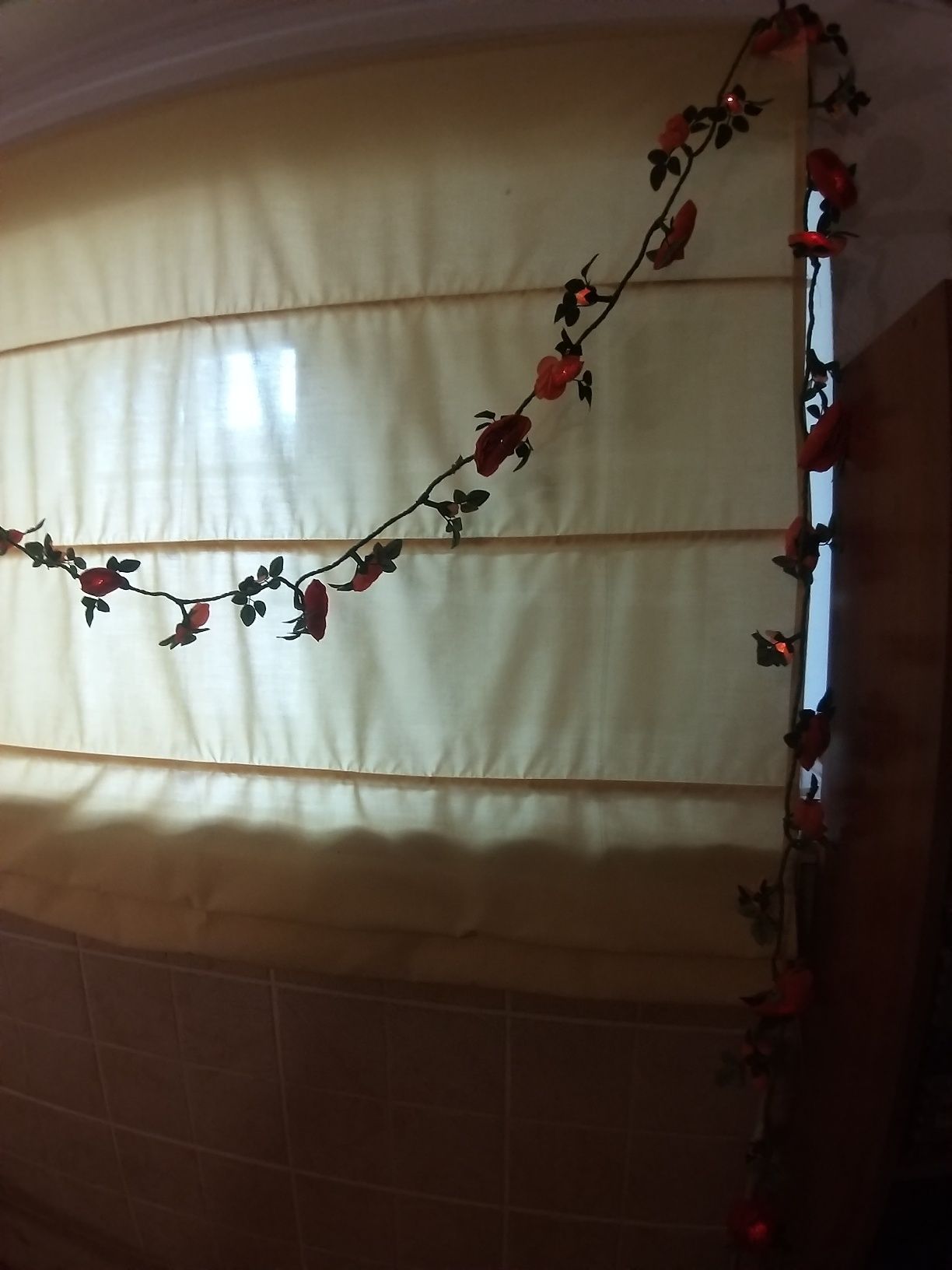 Flores iluminadas de natal