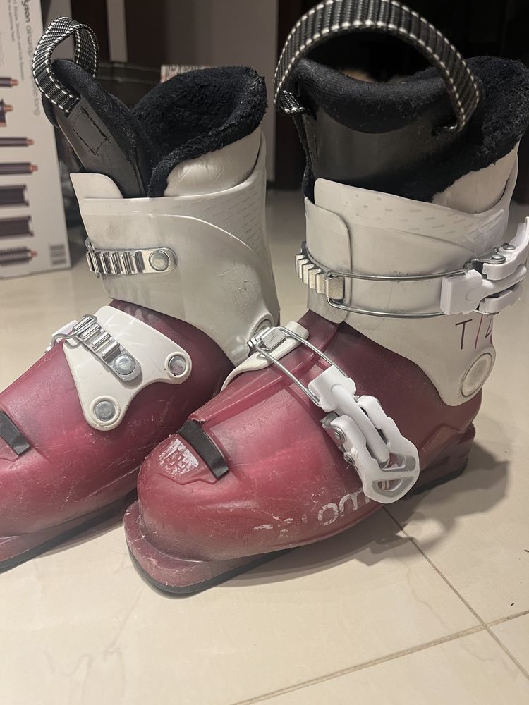 Buty narciarskie dziecięce SALOMON- różowy białe