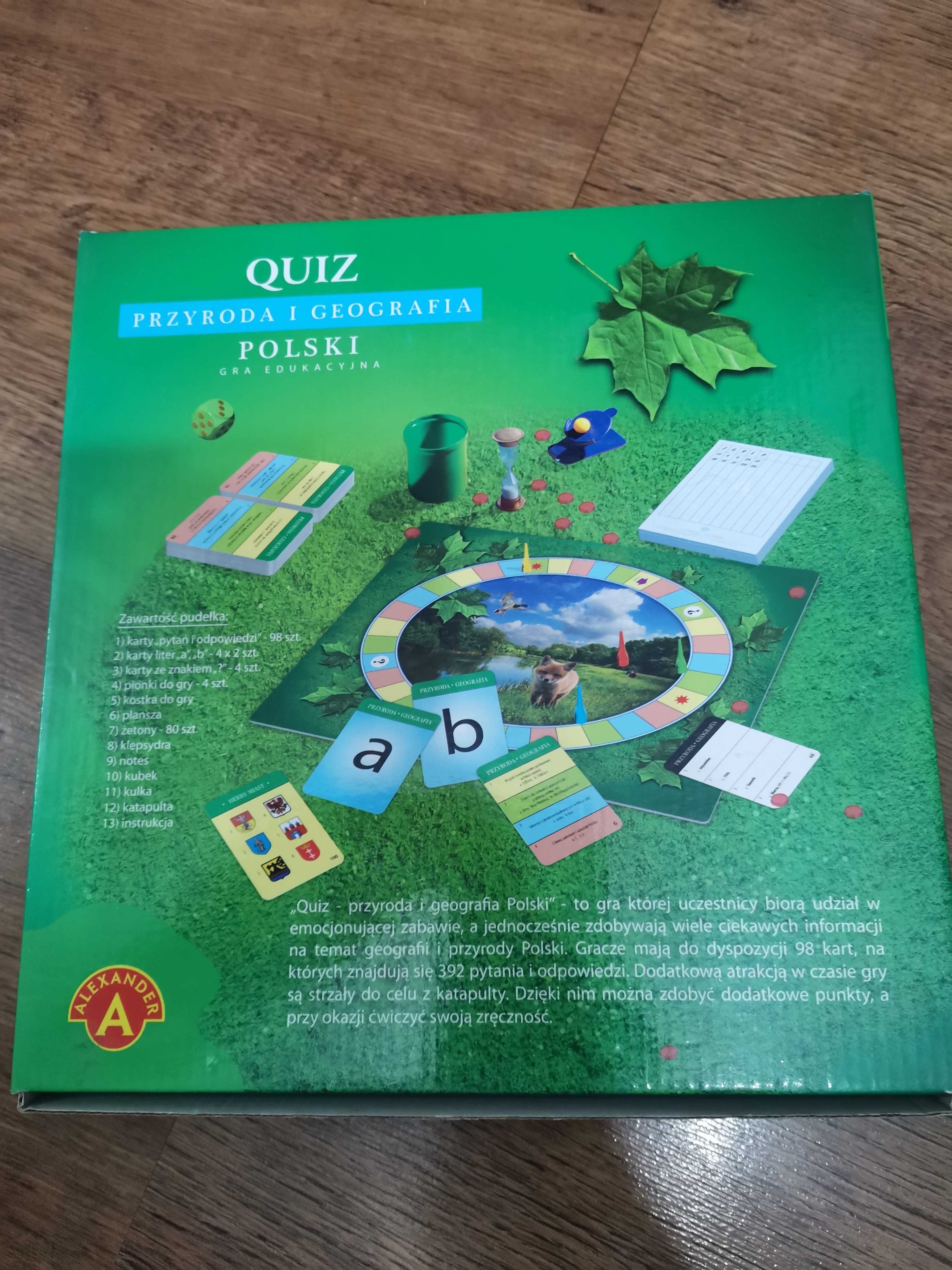 Quiz przyroda i geografia Polski gra edukacyjna