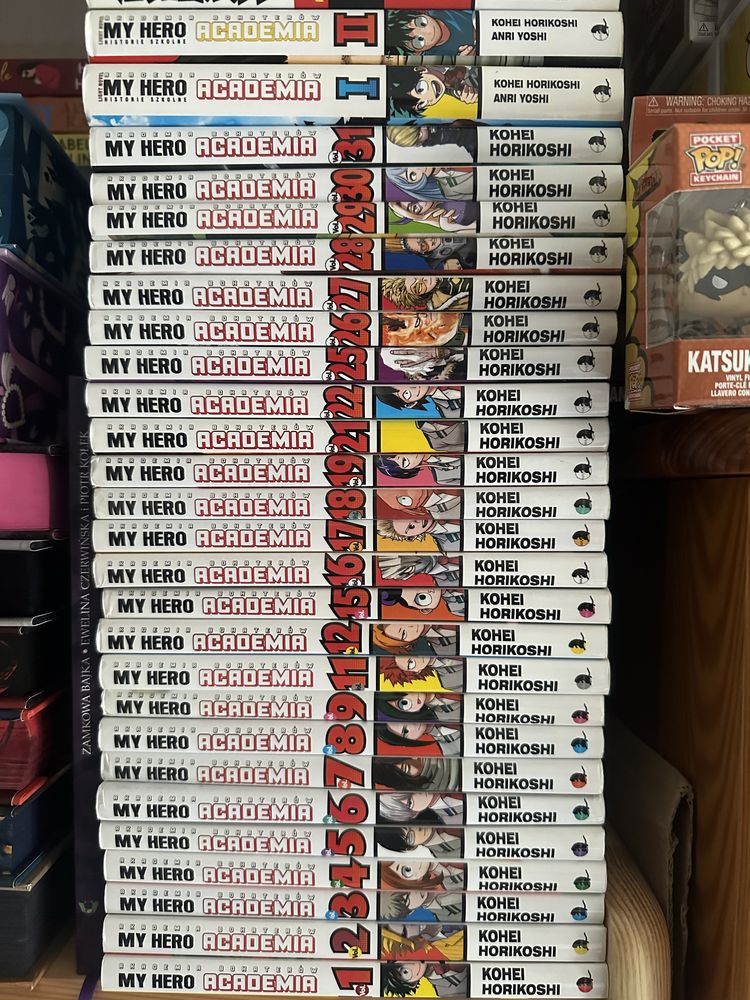 My hero academia MHA manga 25 tomów i dwie nowelki