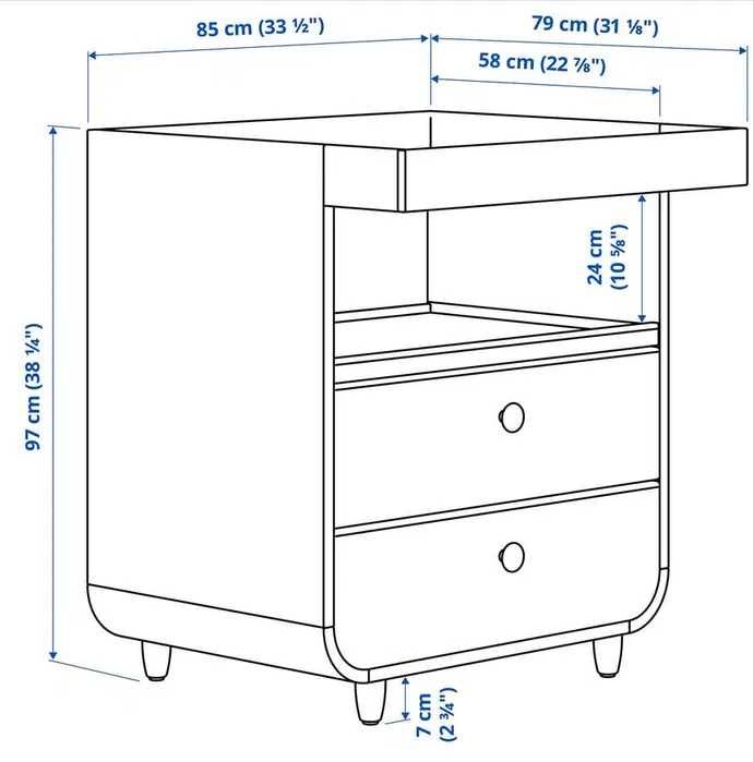 Komoda z przewijakiem MYLLRA (ikea)