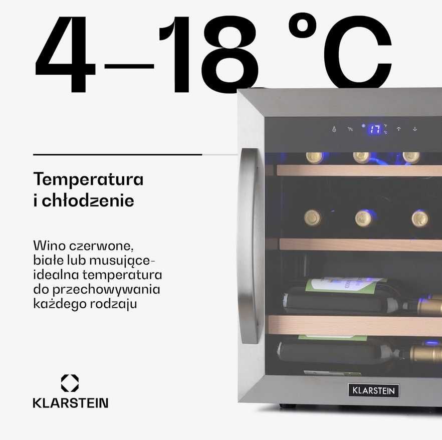 Lodówka do wina, winiarka 12 But. Klarstein   S-098