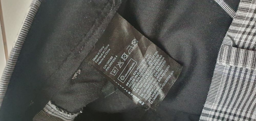 Spodnie w kratę H&M męskie młodziezowe rozmiar 29