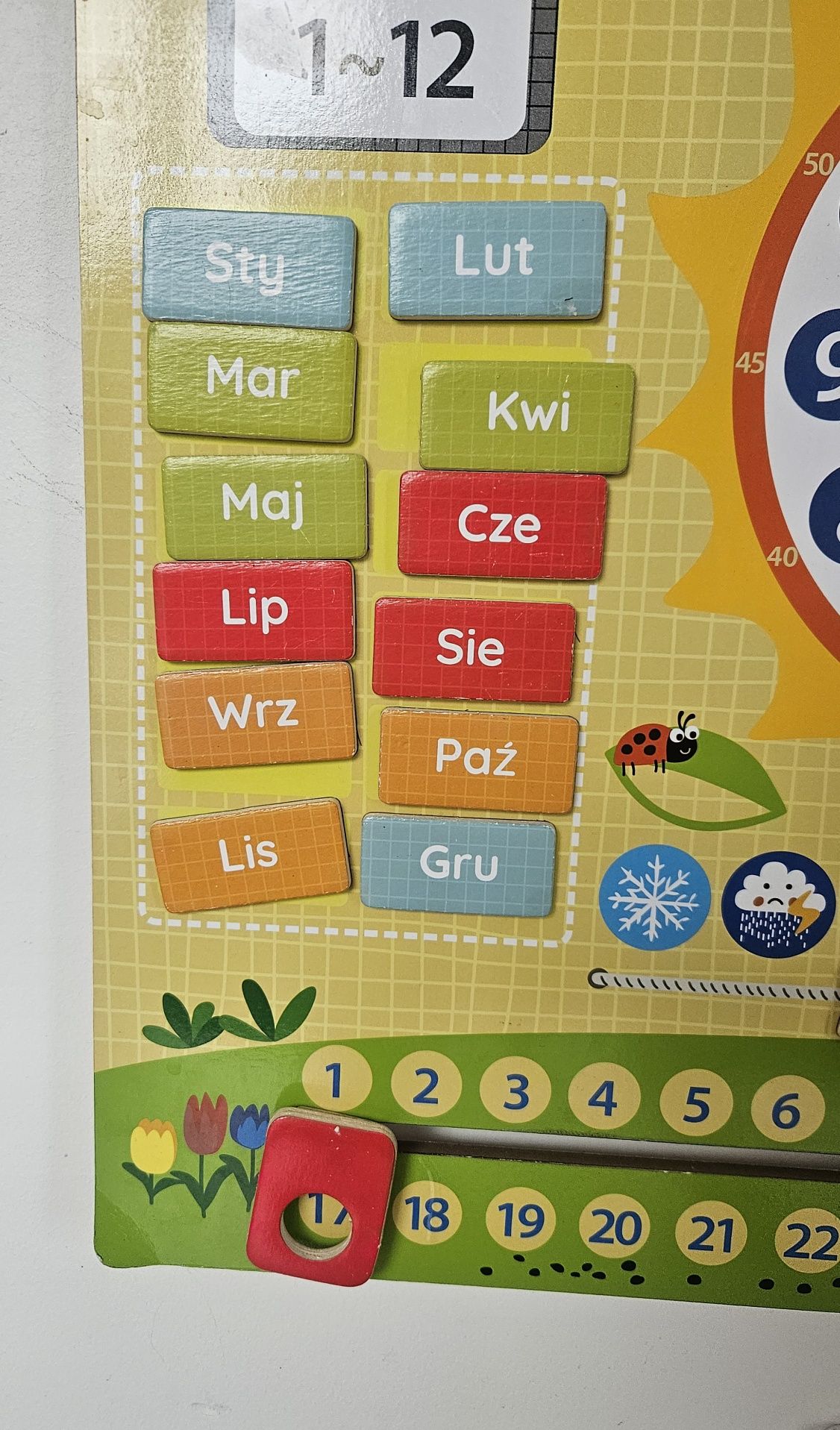 Pierwszy kalendarz pogodowy obserwacja pogody montessori