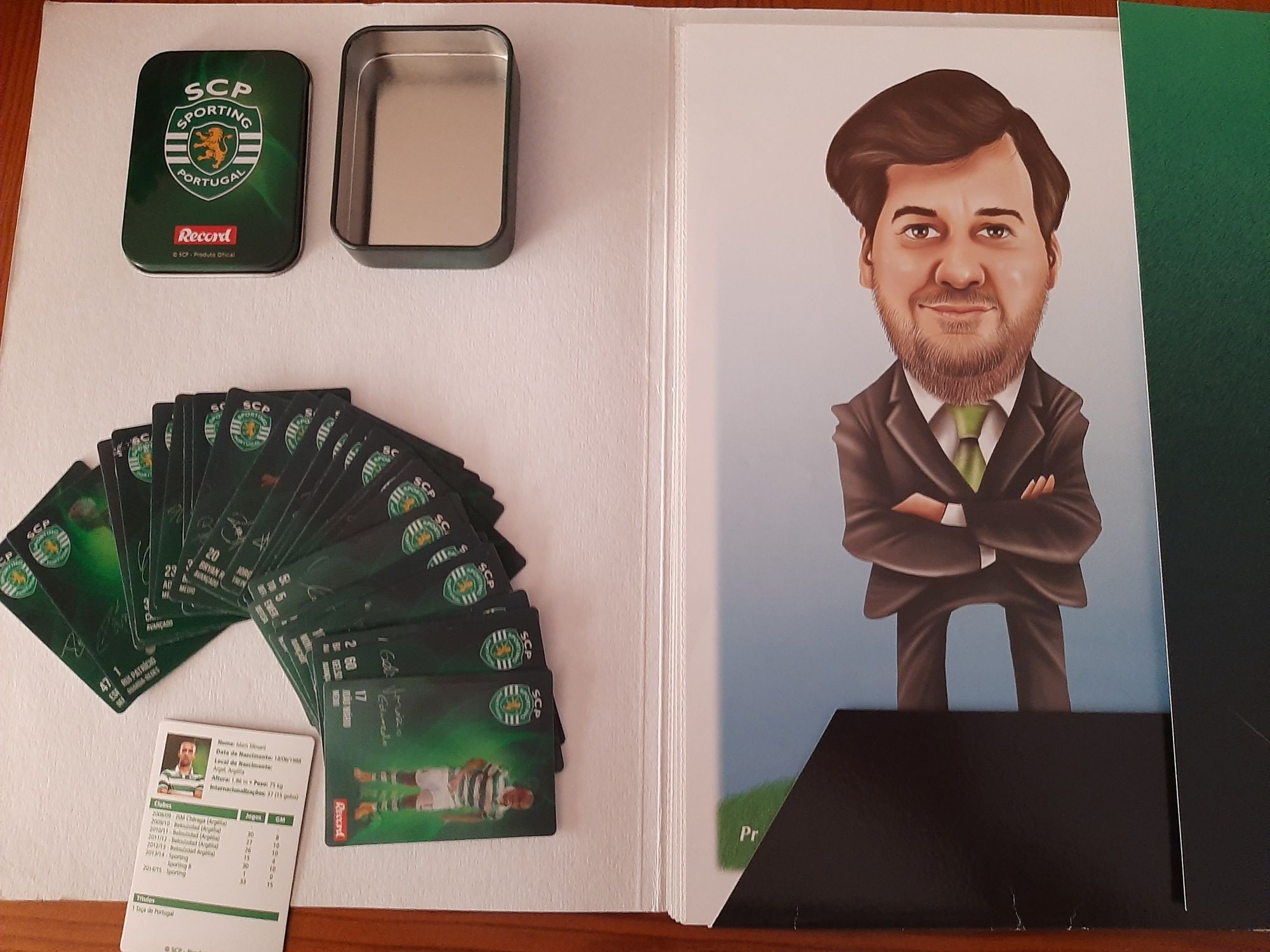 3 colecoes sporting(caricaturas,cartas 3D,damas)