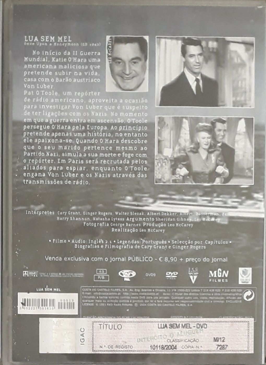 DVD Lua Sem Mel com Cary Grant