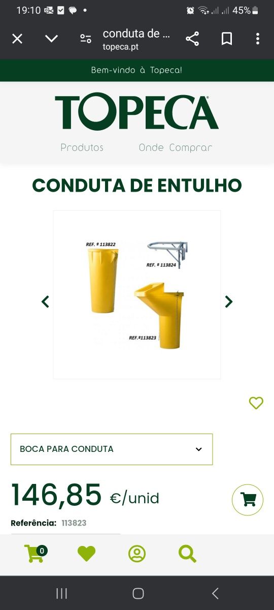 Aluguer condutas entulho