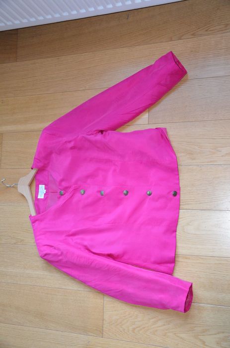 żakiet/bolerko fuksja 100% jedwab r. L silk