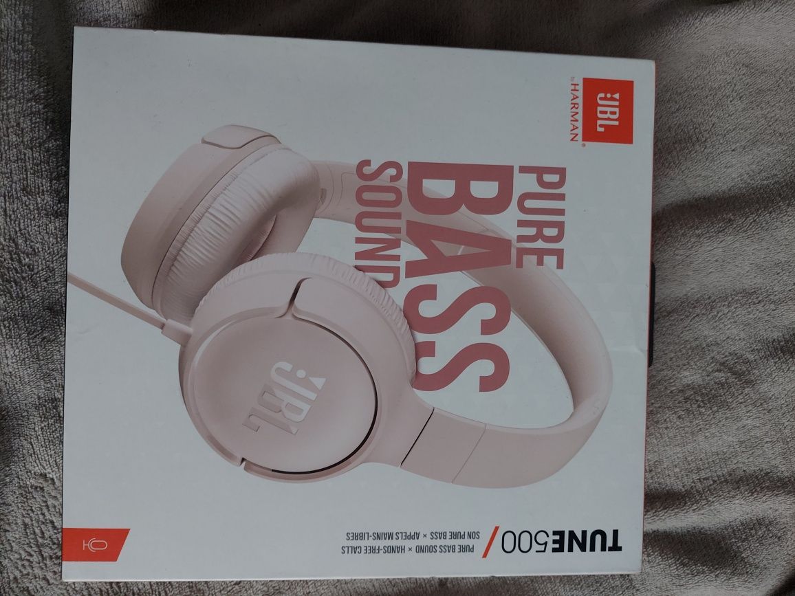 Słuchawki JBL, pudrowy róż