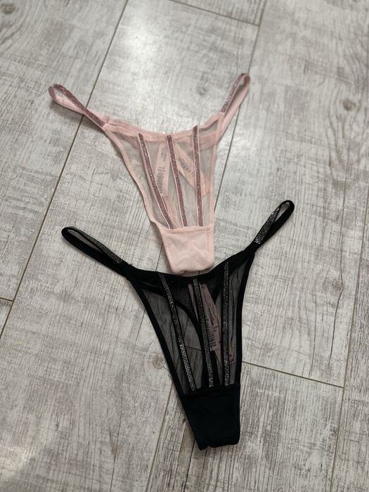 Трусики Victoria’s Secret з камінчиками камінцями зі стразами стрінги