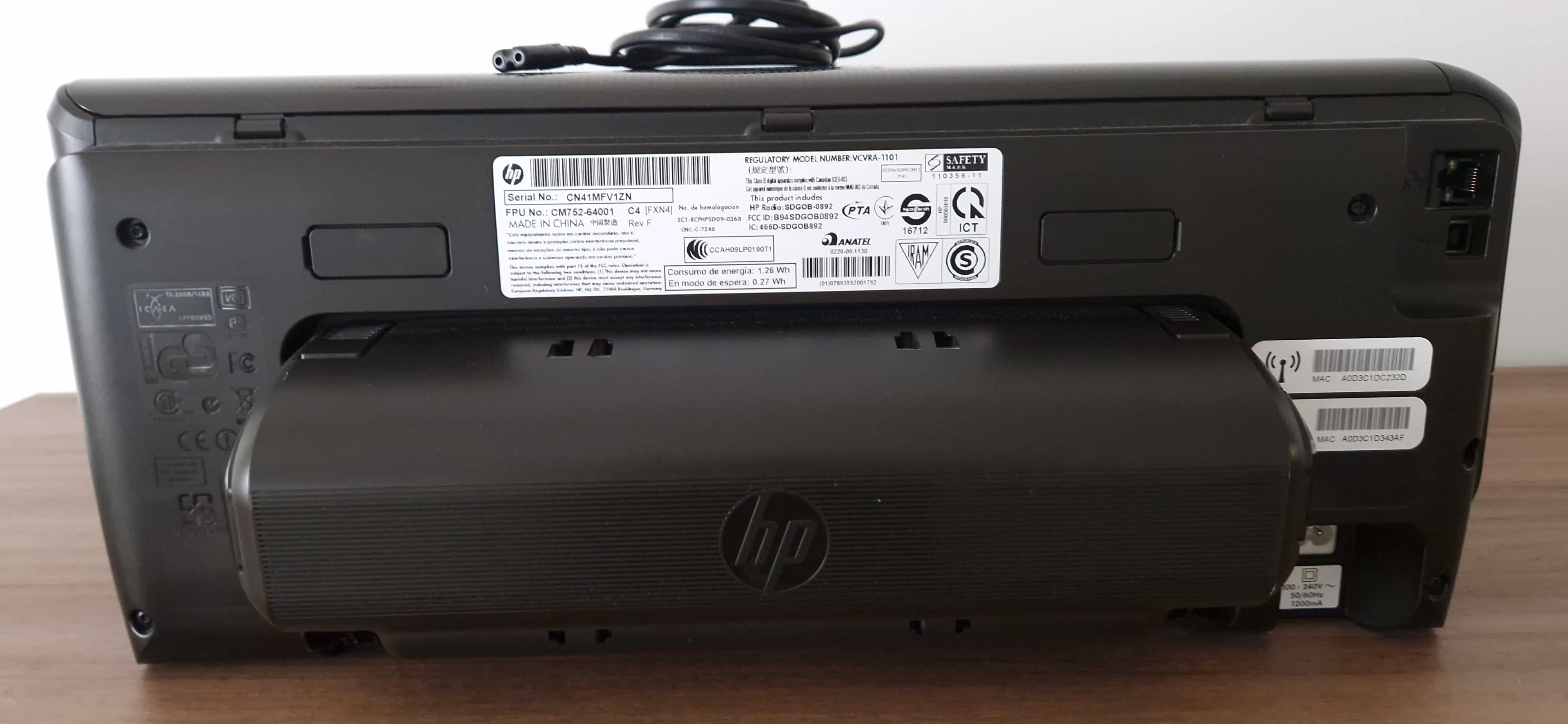 Impressora HP OfficeJet Pro 8100 Wi-Fi Wireless