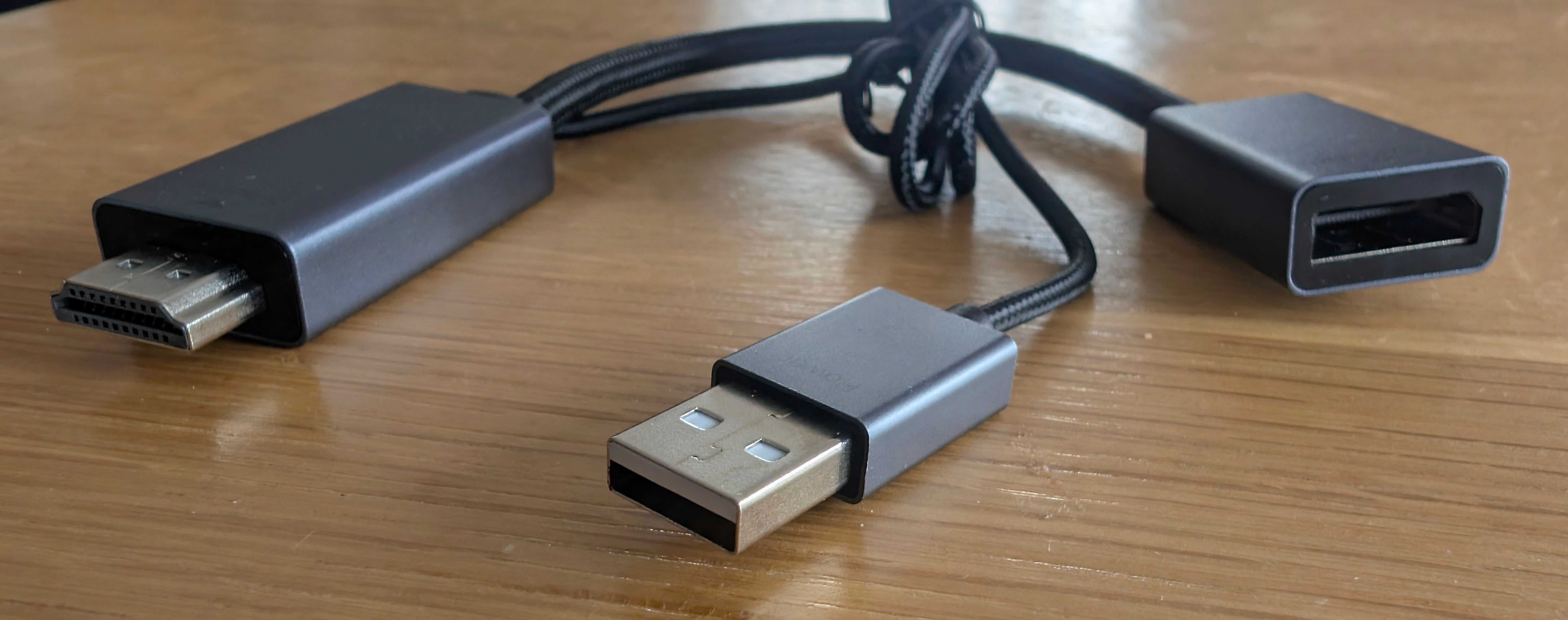 Przejściówka Adapter Konwerter HDMI na DisplayPort dla PC PS5 Xbox
