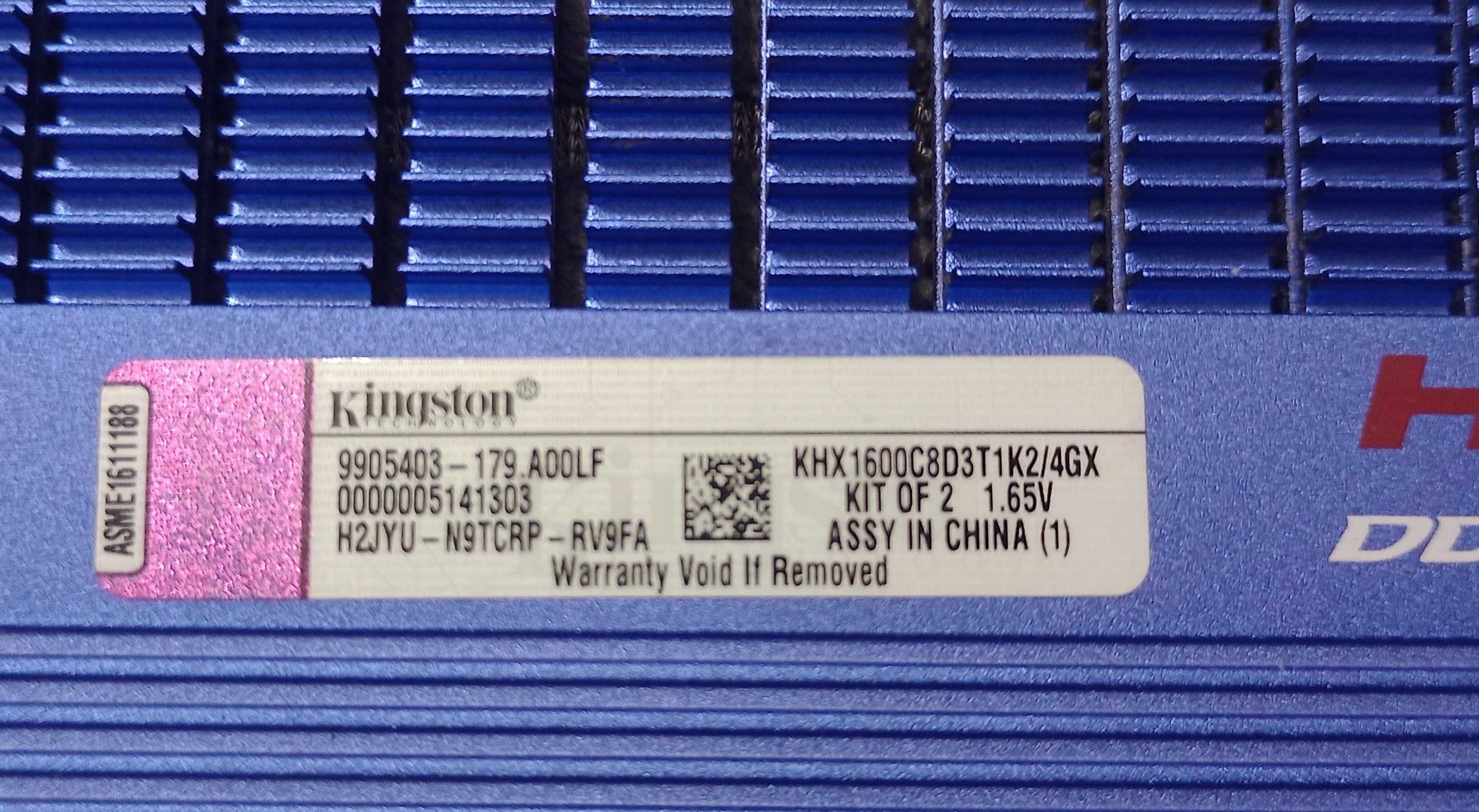 Оперативна пам'ять Kingston DDR3 1600 4Gb HyperX (KHX1600C8D3T1K2/4GX)