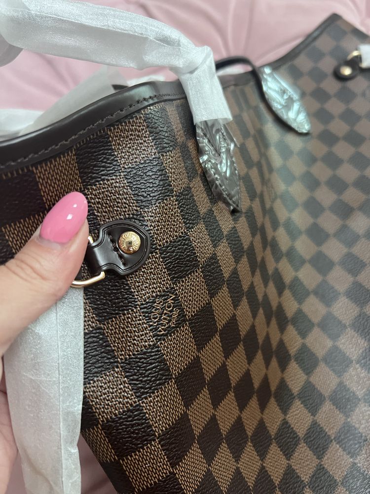 Louis Vuitton Neverfull Damier Ebene Canvas MM torba shopperka
