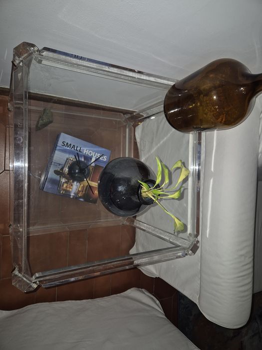 Mesa quadrada vidro 61cm x 61cm