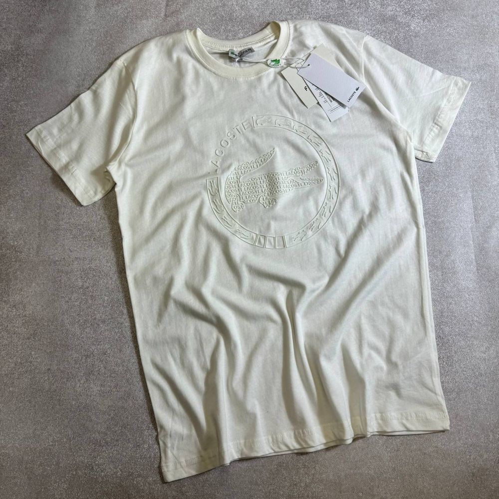 NEW COLLECTION! Мужская футболка Lacoste белого цвета размеры S-XXL