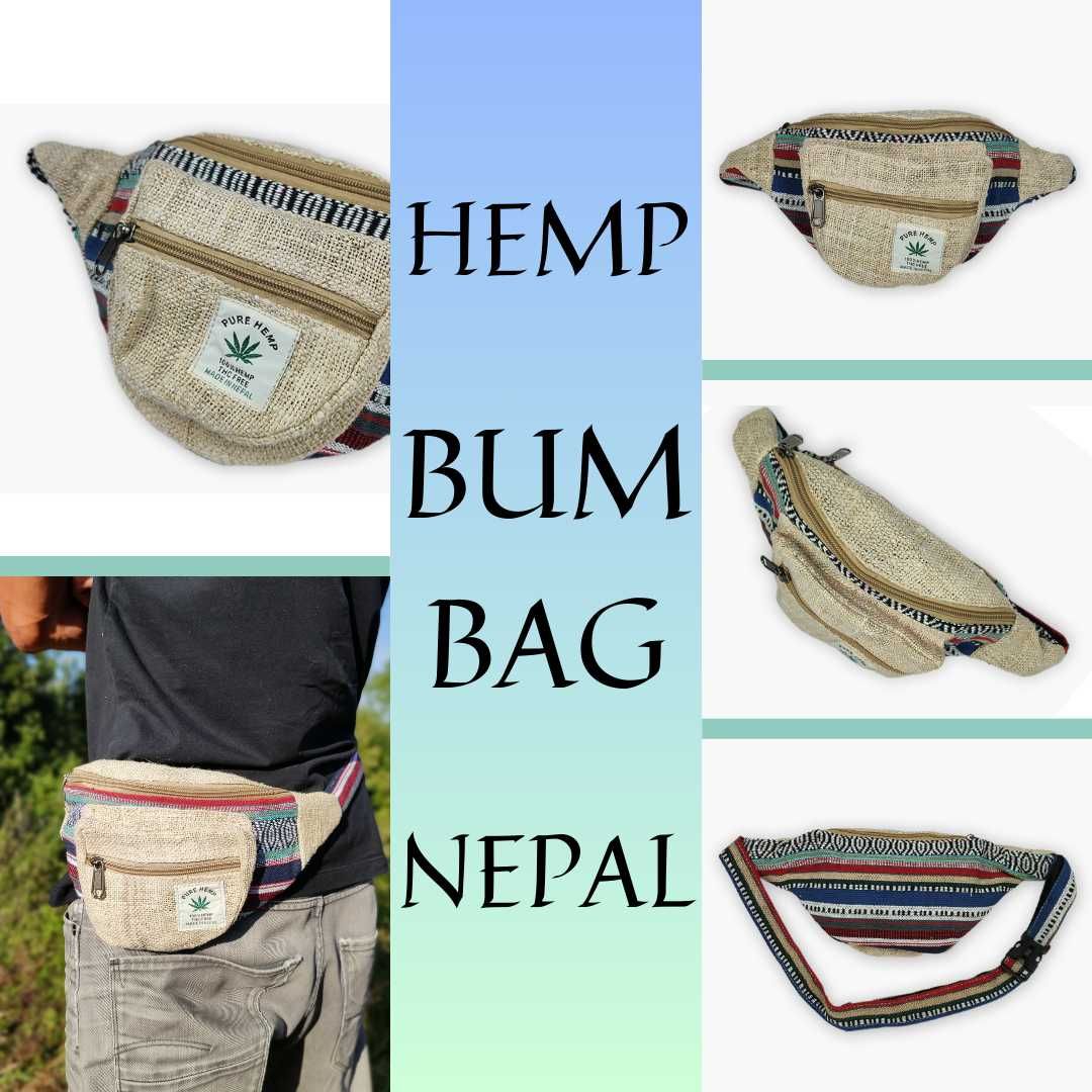 Ekologiczna Saszetka Nerka Konopna Himalayan Hemp Nepal Boho Festiwal