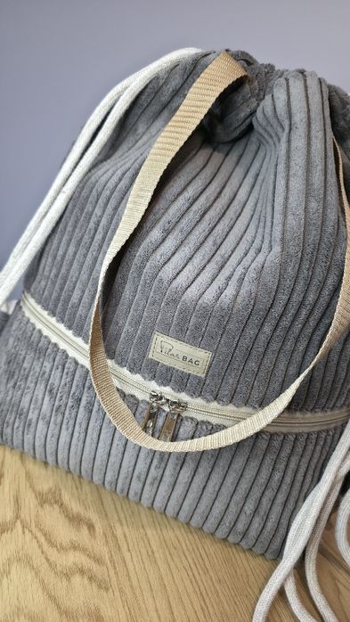 Torebko-worek ze sztruksu