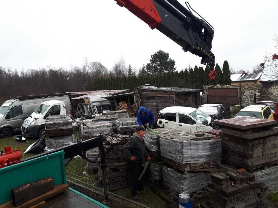 Dźwig HDS, wynajem HDS, HDS z transportem, kontenery, kostka i inne