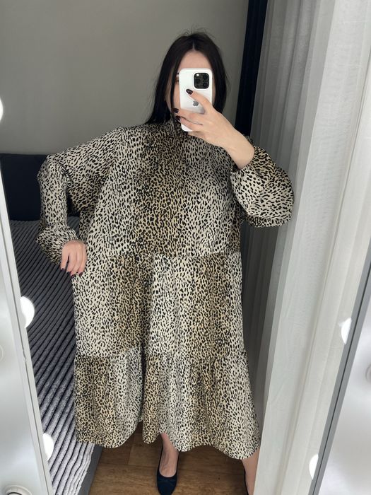 24 розмір батал великий 56 58 сукня міді плаття платье з рукавом лео