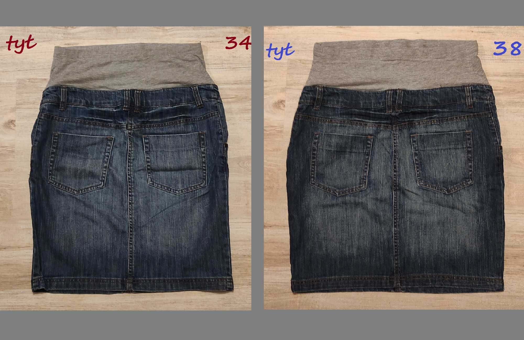 2 spódnice ciążowe C&A Yessica, rozmiar 34 i 38