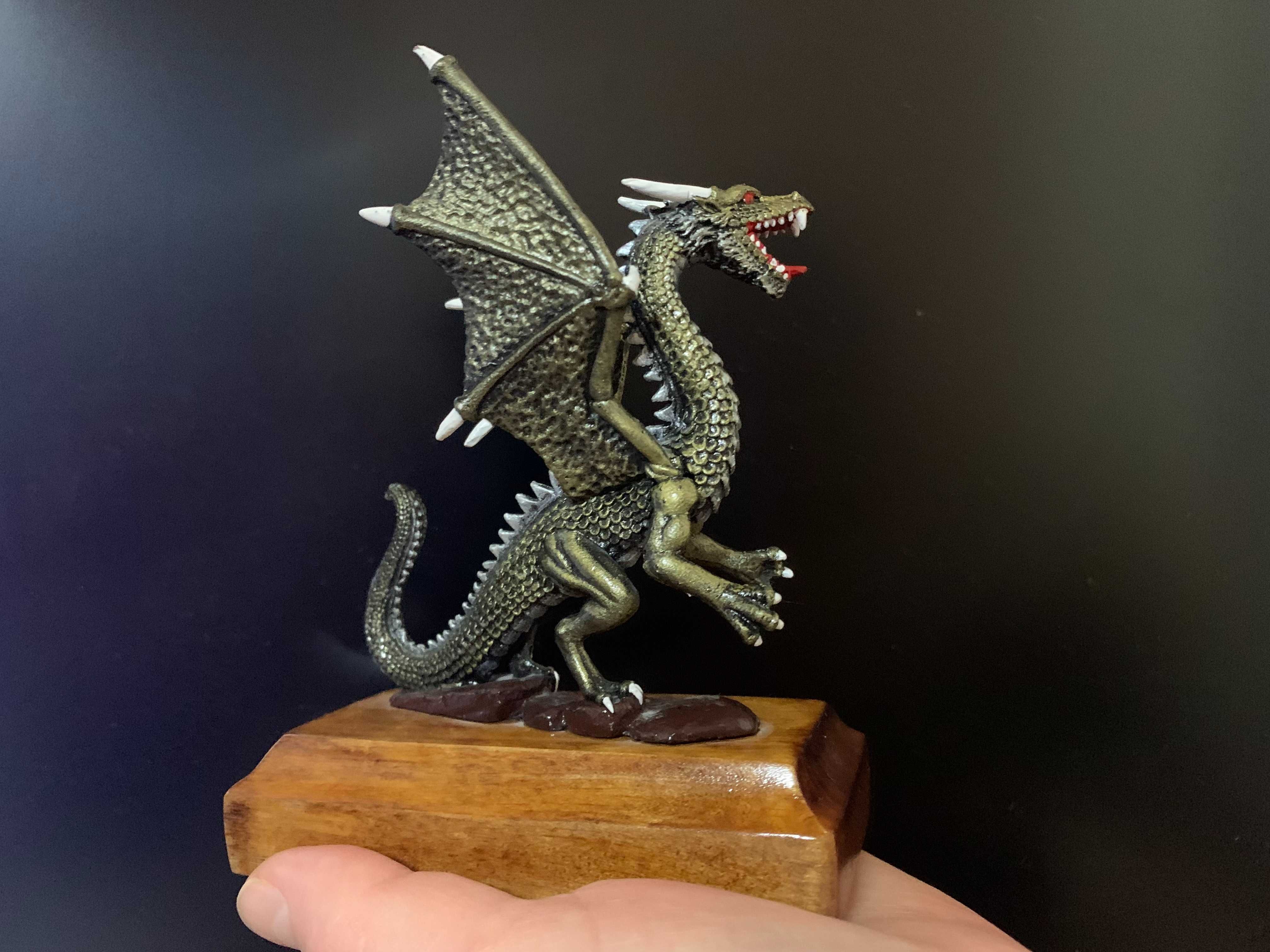 Статуетка, Фігурка дракона, олово бронзування.