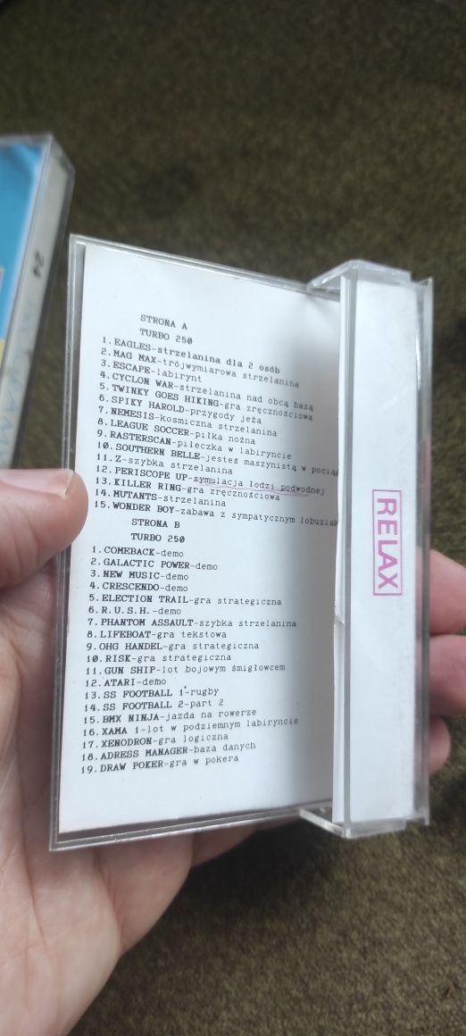 Do komputera konsoli Commadore C 64 Gry kasety Mix Gry Relax Vintage