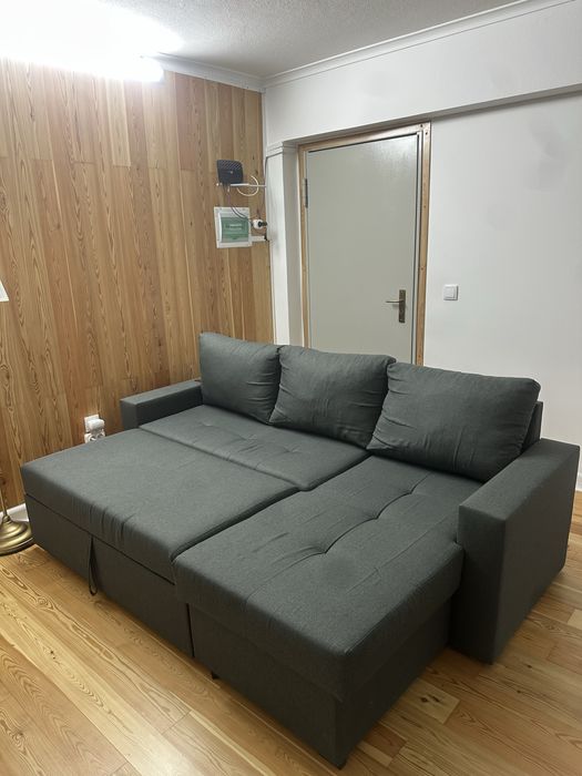 Sofa cama com chaise long