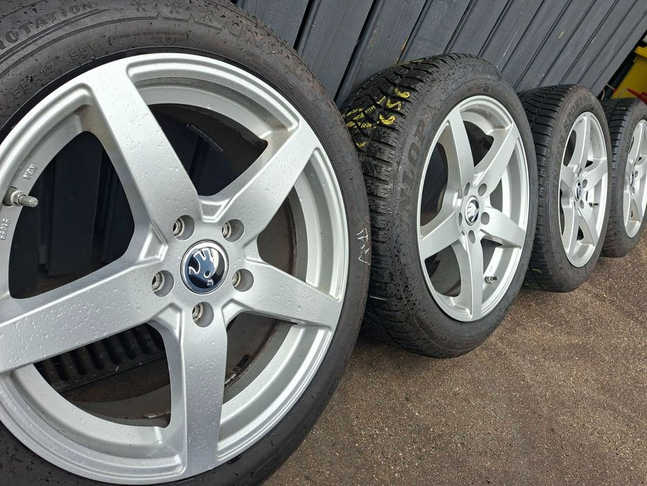 [K1] KOŁA ZIMOWE,ALUFELGI 17'' 5x112 SKODA Octavia IV+205/55R17.