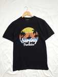 Czarny T-shirt męski z nadrukiem Surfing Paradise, Primark 2XL