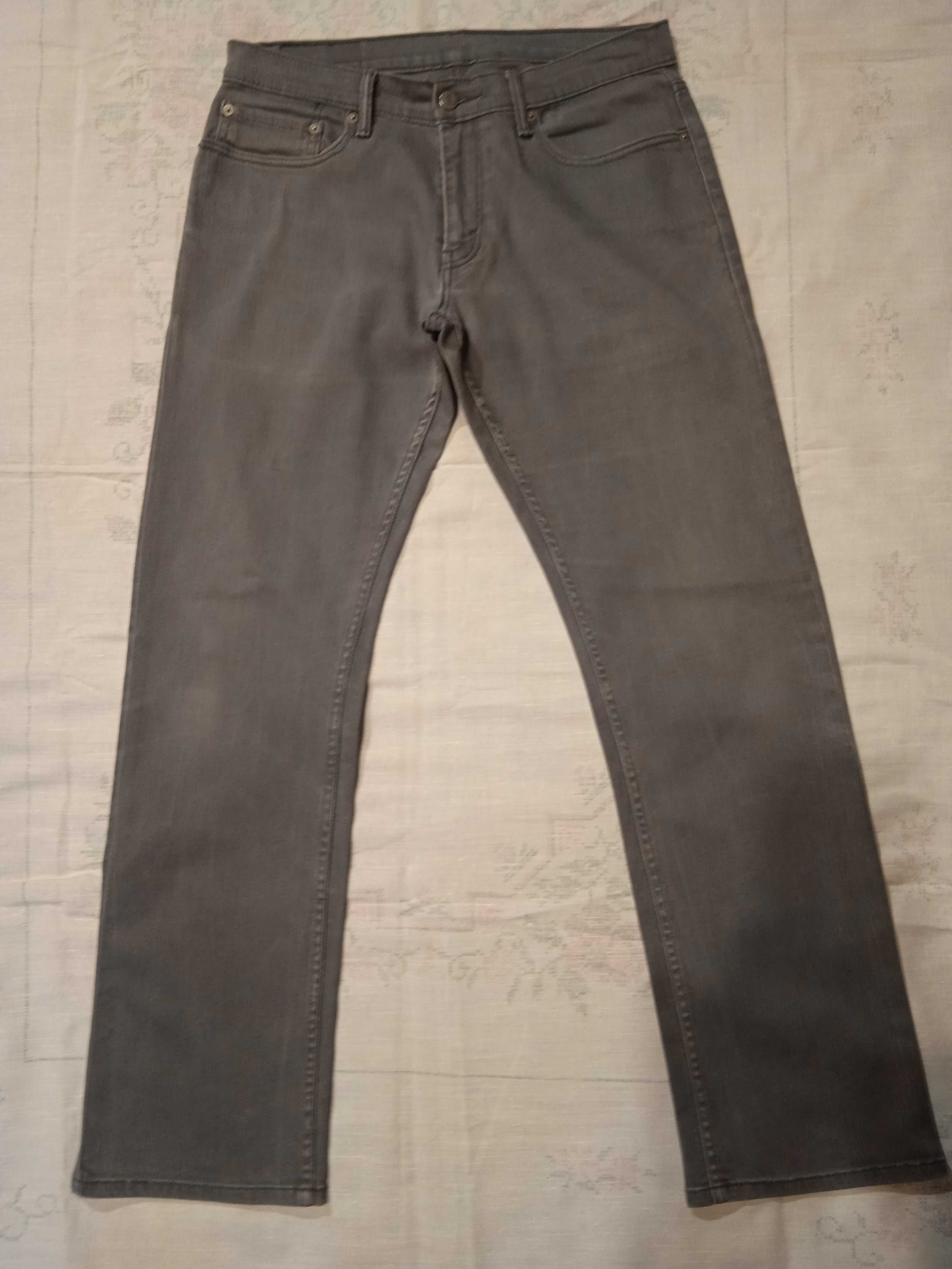 Levis 514 Straight Nowe szare spodnie jeansy W32 L32