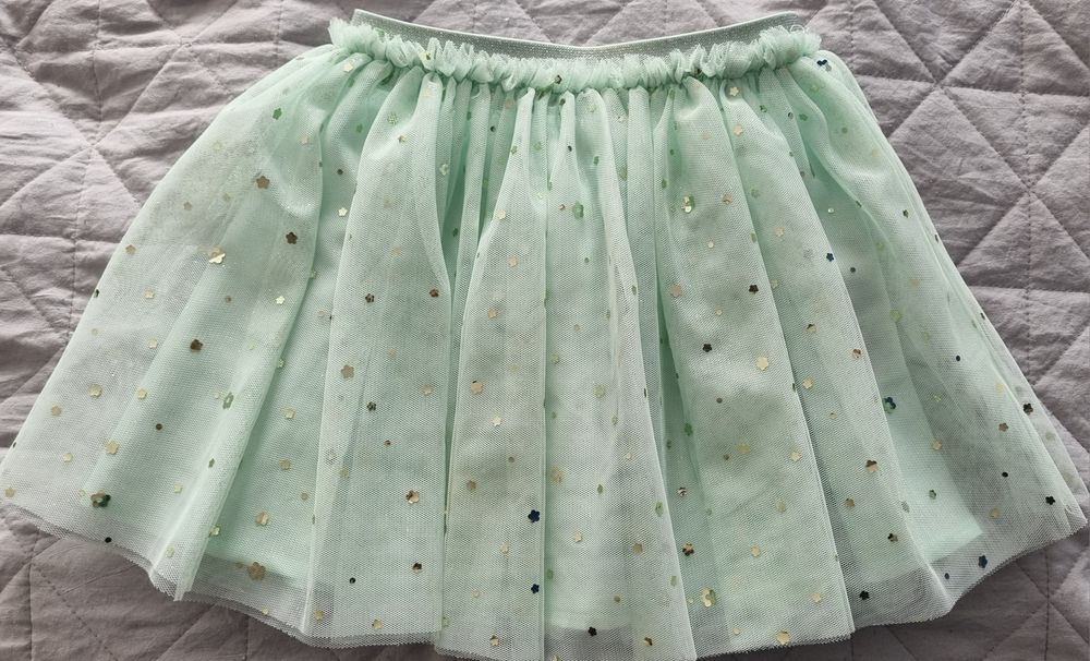 Miętowa spódniczka tiulowa